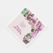 Schoonheid spa verjaardagsfeestje servet (Hoek)