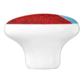 Schoonheid staat naast godheid keramische knop (Zijkant)