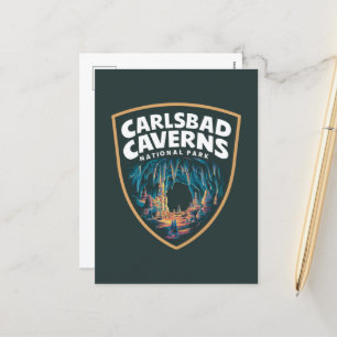 Schoonheid van Carlsbad Caverns National Park Embl Feestdagenkaart