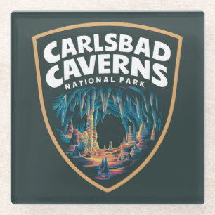 Schoonheid van Carlsbad Caverns National Park Embl Glazen Onderzetter