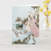  schoonheid van de fluitfles door Edmund Dulac Kaart (Gele Bloem)