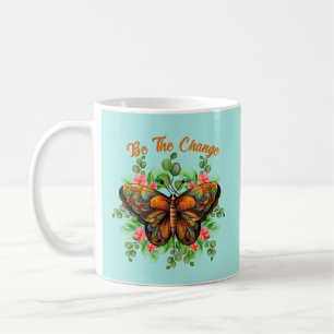 Schoonheid van de Natuur Kleurrijke Vlinder en Blo Koffiemok