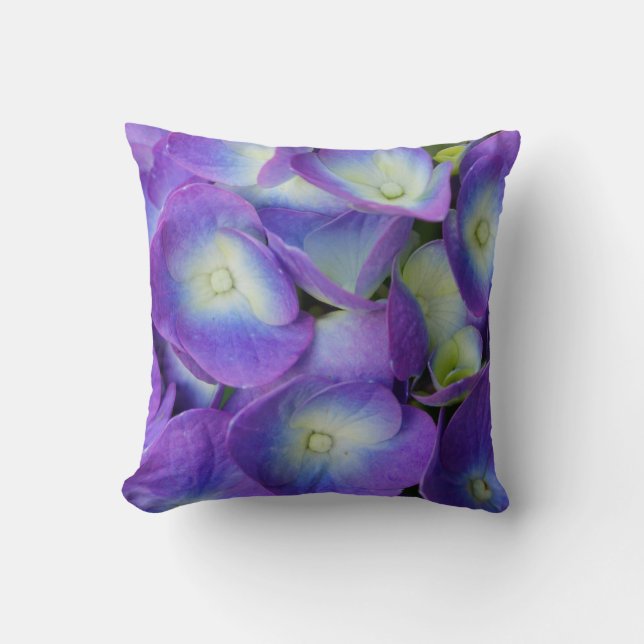 Schoonheid van een blauwe hydrangea kussen (Voorkant)