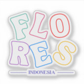 schoonheid van Flores, Indonesië Sticker (Voorkant)