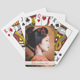Schoonheid van Geisha oriental Maiko lady japanese Pokerkaarten