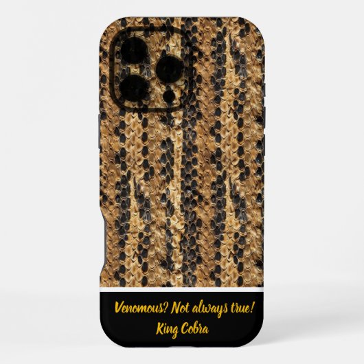 Schoonheid van gestreept slangenleer iPhone hoesje (Achterkant)