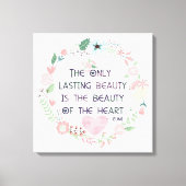 Schoonheid van het hart canvas afdruk (Voorkant)
