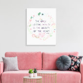 Schoonheid van het hart canvas afdruk (Insitu (Woonkamer))