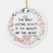 Schoonheid van het hart keramisch ornament (Voorkant)