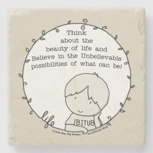 Schoonheid van het leven stenen onderzetter (Voorkant)