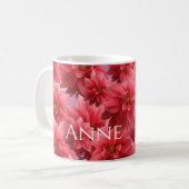 Schoonheid van roze bloemen koffiemok (Voorkant links)