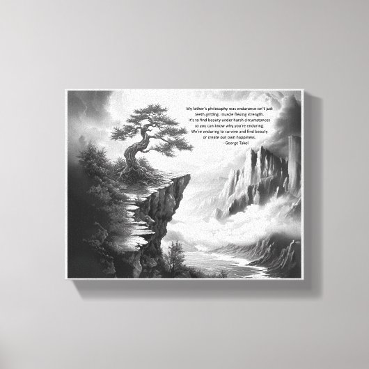 Schoonheid vinden in doorzettingsvermogen canvas afdruk (Voorkant)