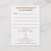 Schoonheid - Visitekaartje (Achterkant)