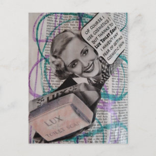Schoonheid Vrouw Toiletzeep Collage Briefkaart