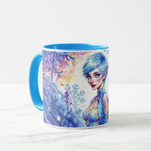 Schoonheid winter elf betoverde vorst koningin kun mok