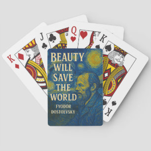 Schoonheid zal de wereld redden Dostojevski, citaa Pokerkaarten