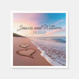 Schoonheid zomer bruiloft servet