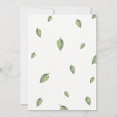 Schoonheidsbenemende botanische bruinbruiloft Uitn Kaart (Achterkant)