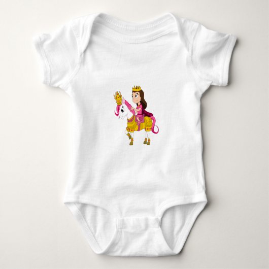 Schoonheidscartoonprinses Romper (Voorkant)