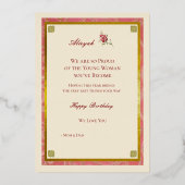 Schoonheidsfoliekaart Fine Art Folie Feestdagenkaart (Achterkant)