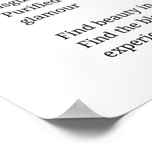 Schoonheidsgedicht Poëzie zwart witte muur art dec Poster (Hoek)