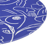 Schoonheidsgezicht: één-lijn tekening. snijplank (Hoek)