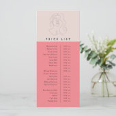 Schoonheidsprijsmenu Kleurenblok Menu (Staand voorkant)