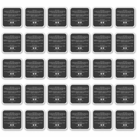 Schoonheidsproduct Ingrediënten 2-inch Sticker 30x (Voorkant)