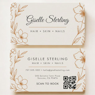 Schoonheidssalon Bloemencode QR Professioneel Visitekaartje