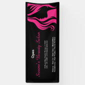 Schoonheidssalon (diep roze) spandoek (Verticaal)
