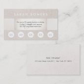 Schoonheidssalon en Spa 5 Stamp Punch Loyalty Kaar (Voorkant / Achterkant)