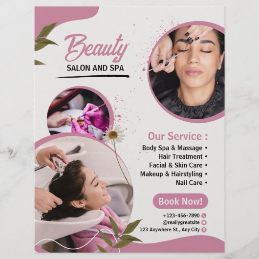 Schoonheidssalon en Spa Professionele Promotie Flyer (Voorkant)