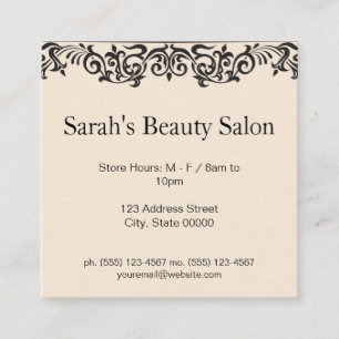 Schoonheidssalon   Haarstylist Vierkante Visitekaartje