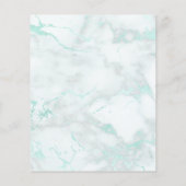 schoonheidssalon je logo op blauwgroen marmer flyer (Achterkant)