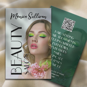 Schoonheidssalon met groene tint flyer