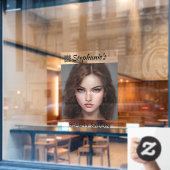 Schoonheidssalon met QR-code Raamsticker (Cafe Raam)