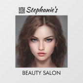 Schoonheidssalon met QR-code Raamsticker (Vel)