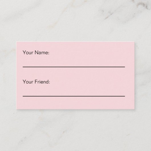 Schoonheidssalon Roze en Zwart Verwijs een vriend  Afsprakenkaartje (Achterkant)