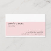 Schoonheidssalon Roze Wit Minimalistisch Modern St Visitekaartje (Voorkant)