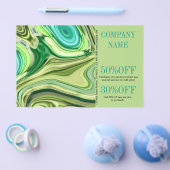 schoonheidssalon SPA abstracte lime groene waterve Flyer (Enkel)