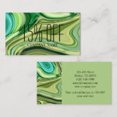schoonheidssalon SPA abstracte lime groene waterve Visitekaartje (Voorkant / Achterkant)