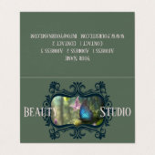 Schoonheidssalon Studio - Visitekaartje (Buitenkant ongevouwen)