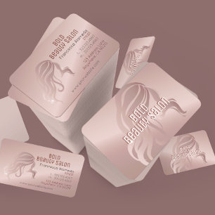 Schoonheidssalon Stylist Metallic Roos Gouden Sjab Visitekaartje