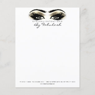 Schoonheidssalon Wimpers Make-up Stylist Goud Oog Flyer