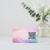 Schoonheidssalon Wimpers Wenkbrauwen Logo QR Code Visitekaartje (Staand voorkant)