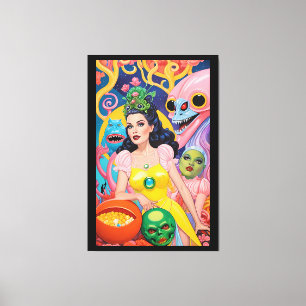 Schoonheidsscène van Halloween - Ken Gage Art Canvas Afdruk