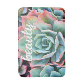 Schoonheidsscript Roze Groene Cactus Foto Vet Mode Badmat (Voorkant Verticaal)