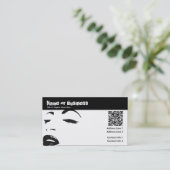 schoonheidssilhouet : QR-code Visitekaartje (Staand voorkant)
