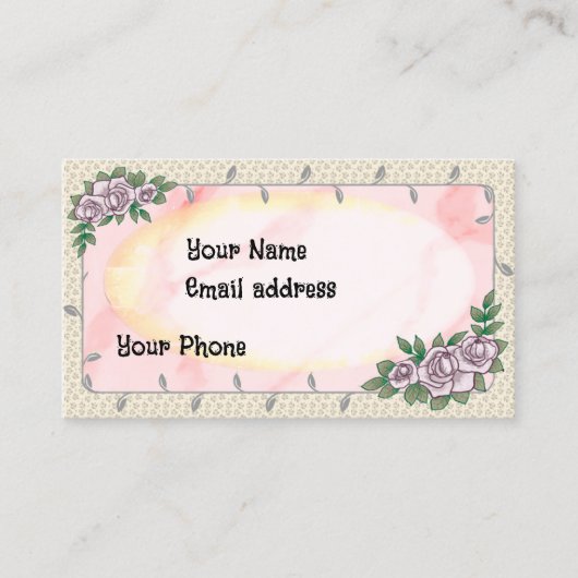 Schoonheidsspecialiste Rozen Visitekaartje (Voorkant)