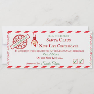 Schoonlijst Certificaat Feestdagenkaart